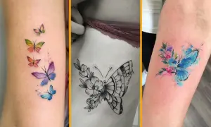 Tatuajes de mariposas: la **schmetterling tattoo bedeutung** es transformación y libertad. Tres diseños inspiradores: acuarela, lineal y en cascada.