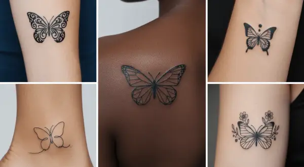 Colección de tatuajes de mariposas, desde diseños intrincados hasta minimalistas. El mejor tatuaje para cada estilo.