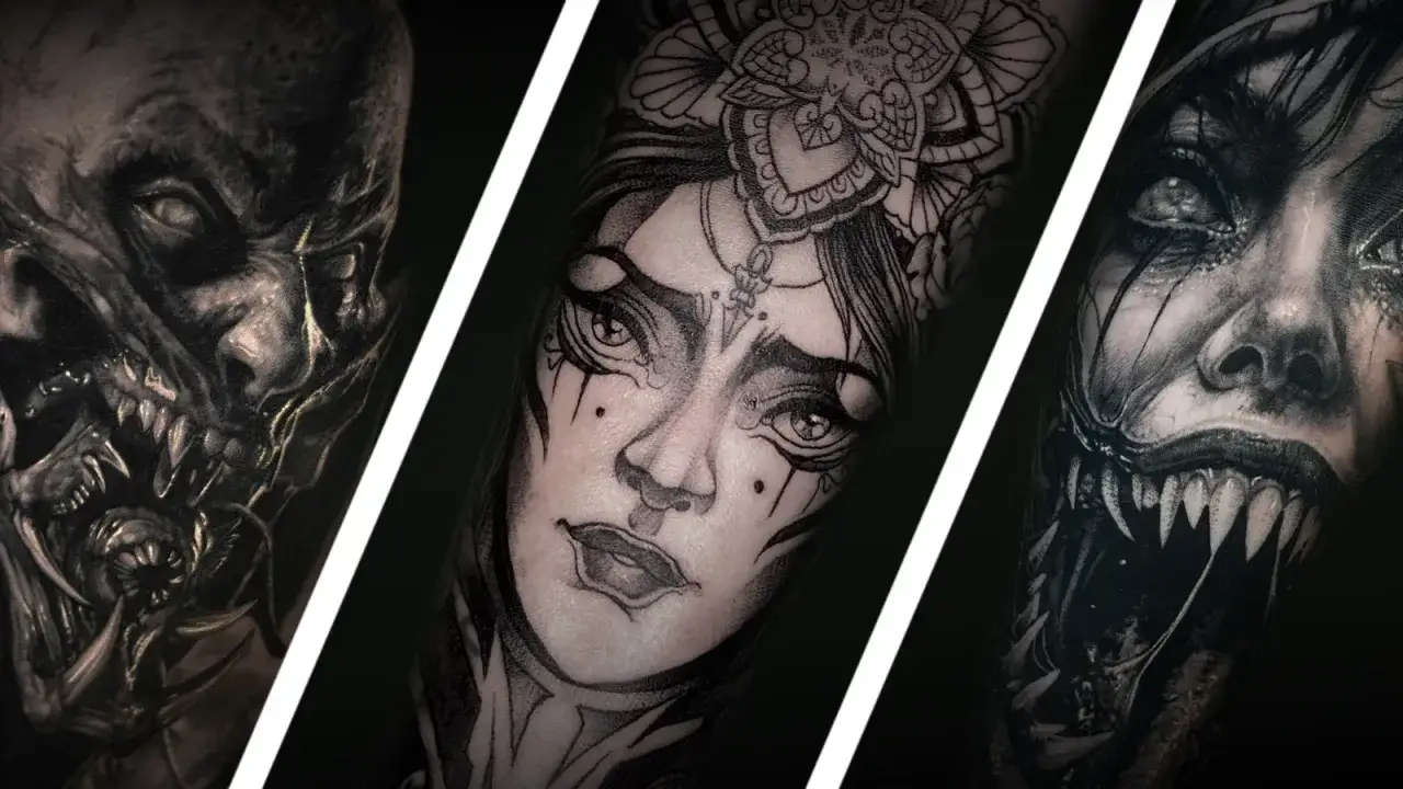 Tatuajes realistas de terror y fantasía. Opiniones sobre la tinta Vice Tattoo.