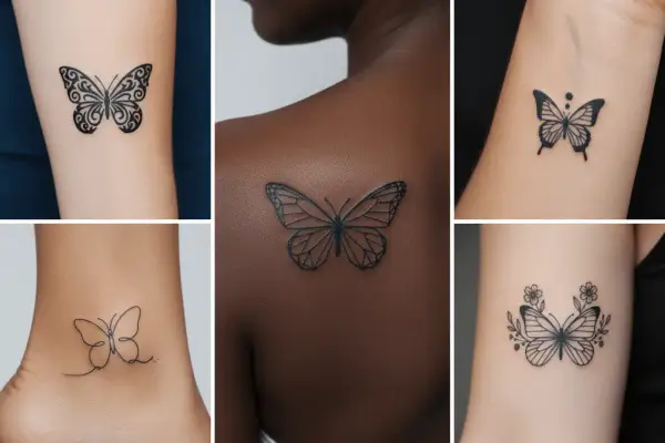 Colección de tatuajes de mariposas, desde diseños intrincados hasta minimalistas. El mejor tatuaje para cada estilo.