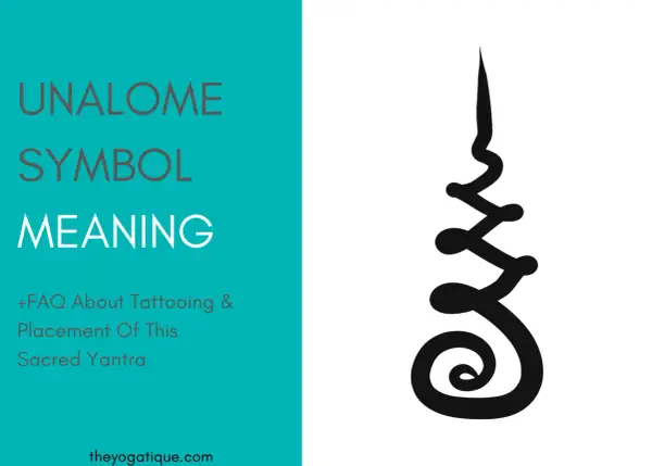 Símbolo tatuaje calma: el Unalome, un yantra sagrado que representa el camino hacia la iluminación y la paz interior.